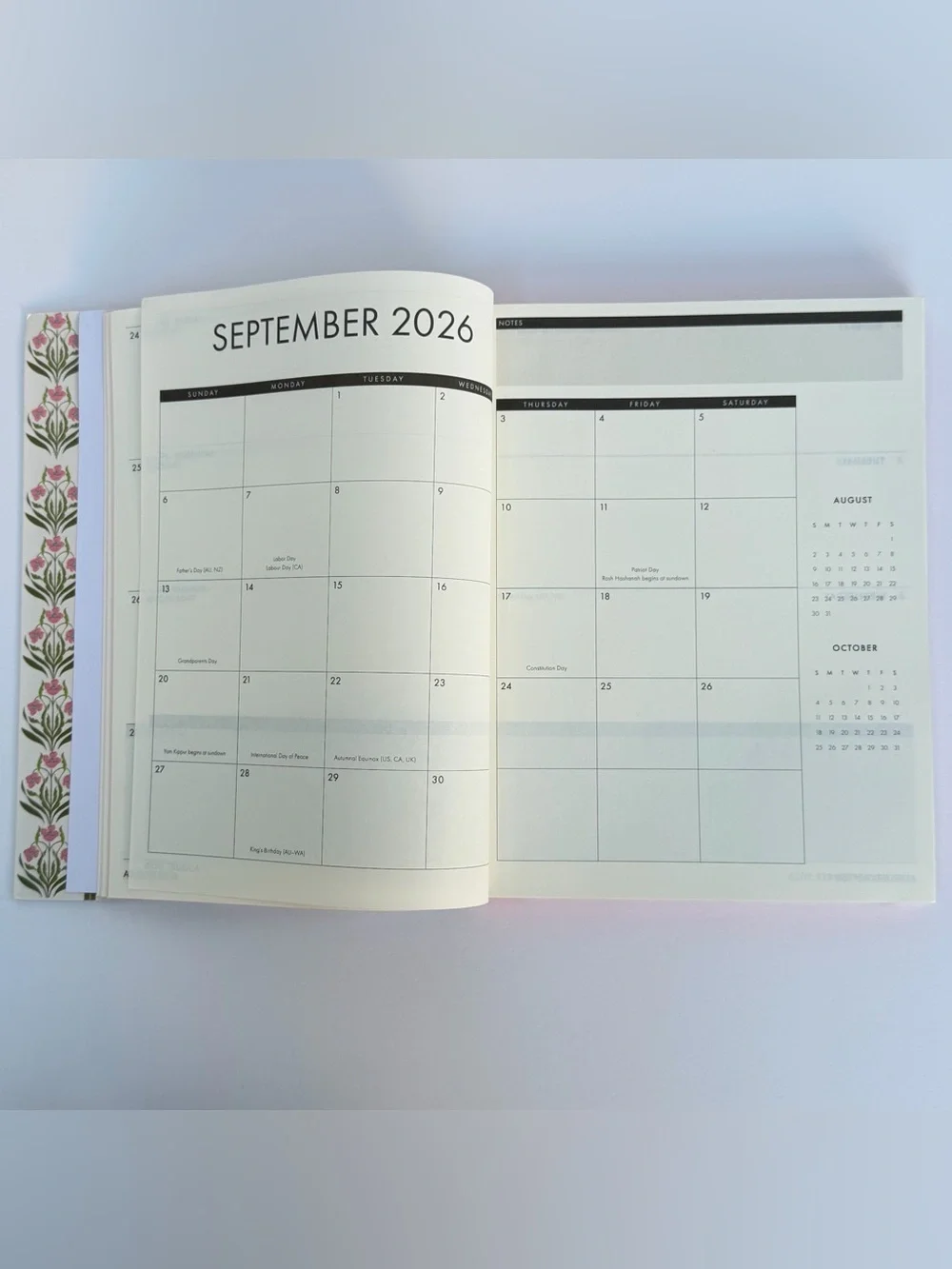 Punch Studio 17 months 2026-2027 Monthly Weekly Planner Journal (Block Stripes)